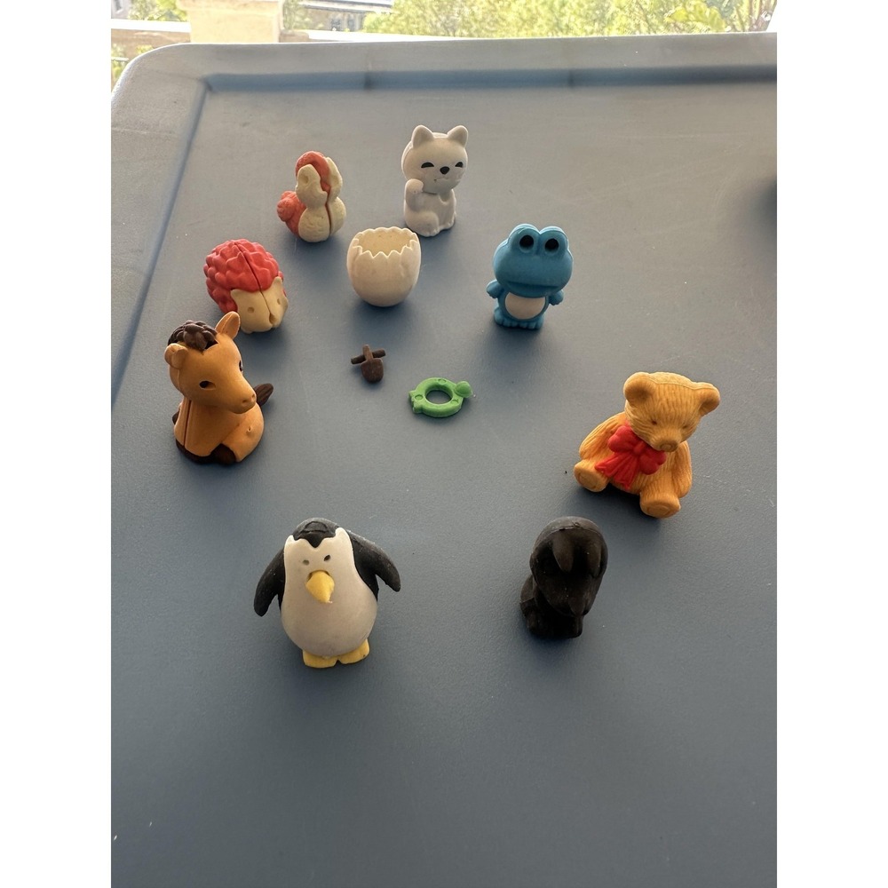IWAKO Japanese Animal Puzzle Erasers Mini Figures Lot Mixed Style Japan Toys